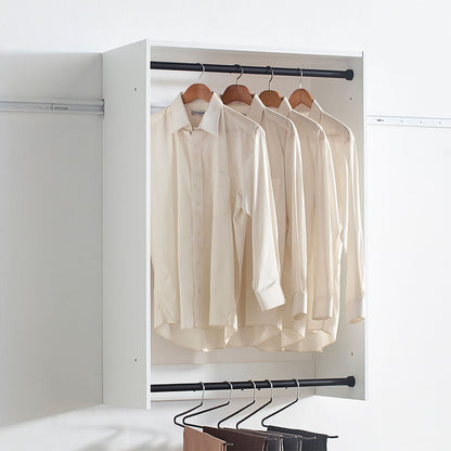Devi - Wall Mounted Wood Closet System With Modular Versatility And Warm - White