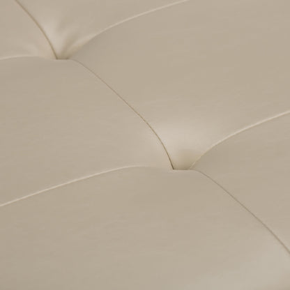 Dover - Square Coffee Table Storage Ottoman - Satin Cream