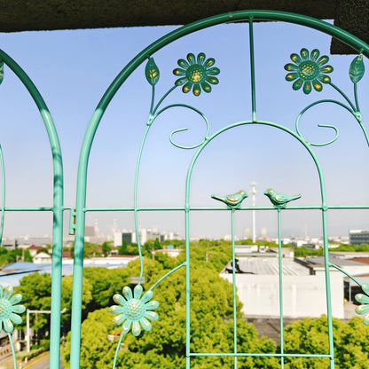 2 Pack Metal Garden Trellis Rustproof Trellis For Climbing Plant Outdoor Flower Support - Green