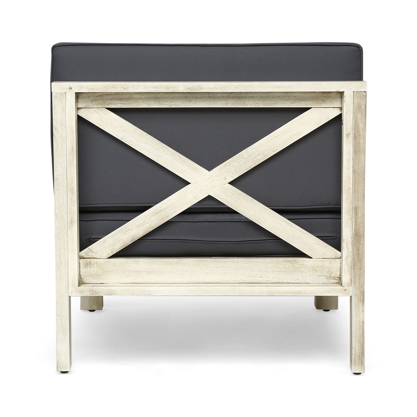 Brava - X Back Right Arm Chair - Light Gray