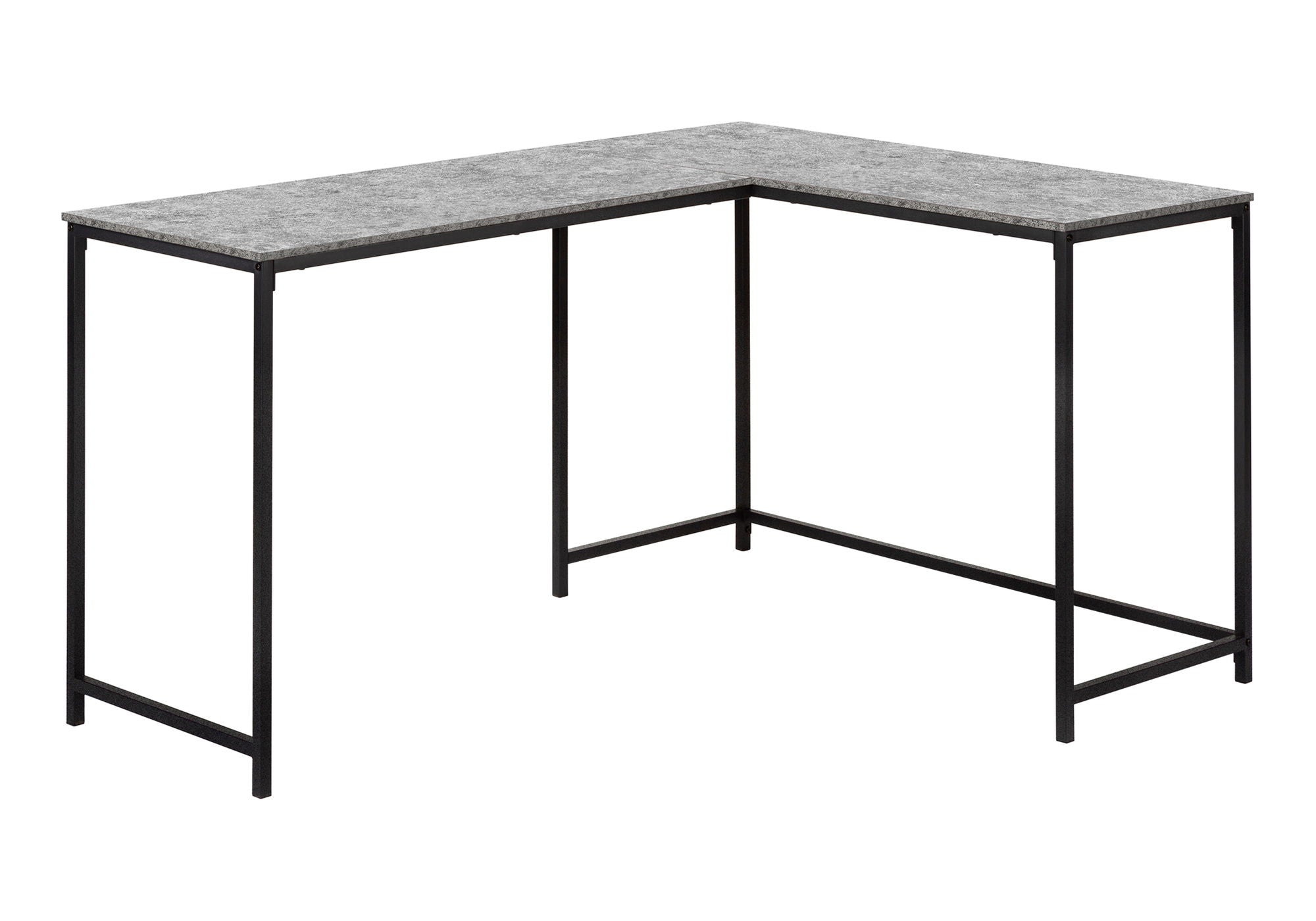 Computer Desk, Home Office, Corner, L Shape, Laptop, Contemporary & Modern - Gray