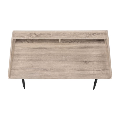 Computer Desk For Home Office, Laptop, Storage Shelves, Contemporary Versatile Placement - Taupe