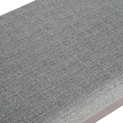 Chanelle - Mid Century Ottoman Bench - Pebble Gray