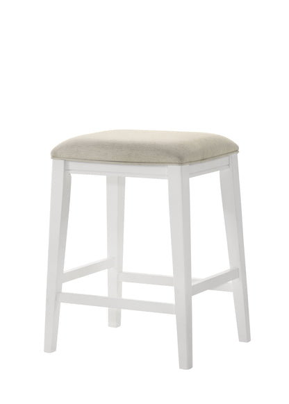 Sasha - Counter Height Stool With Upholstered Seat - White