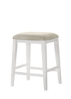 Sasha - Counter Height Stool With Upholstered Seat - White