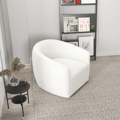 Elise - Mid-Century Modern Swivel Chair - White
