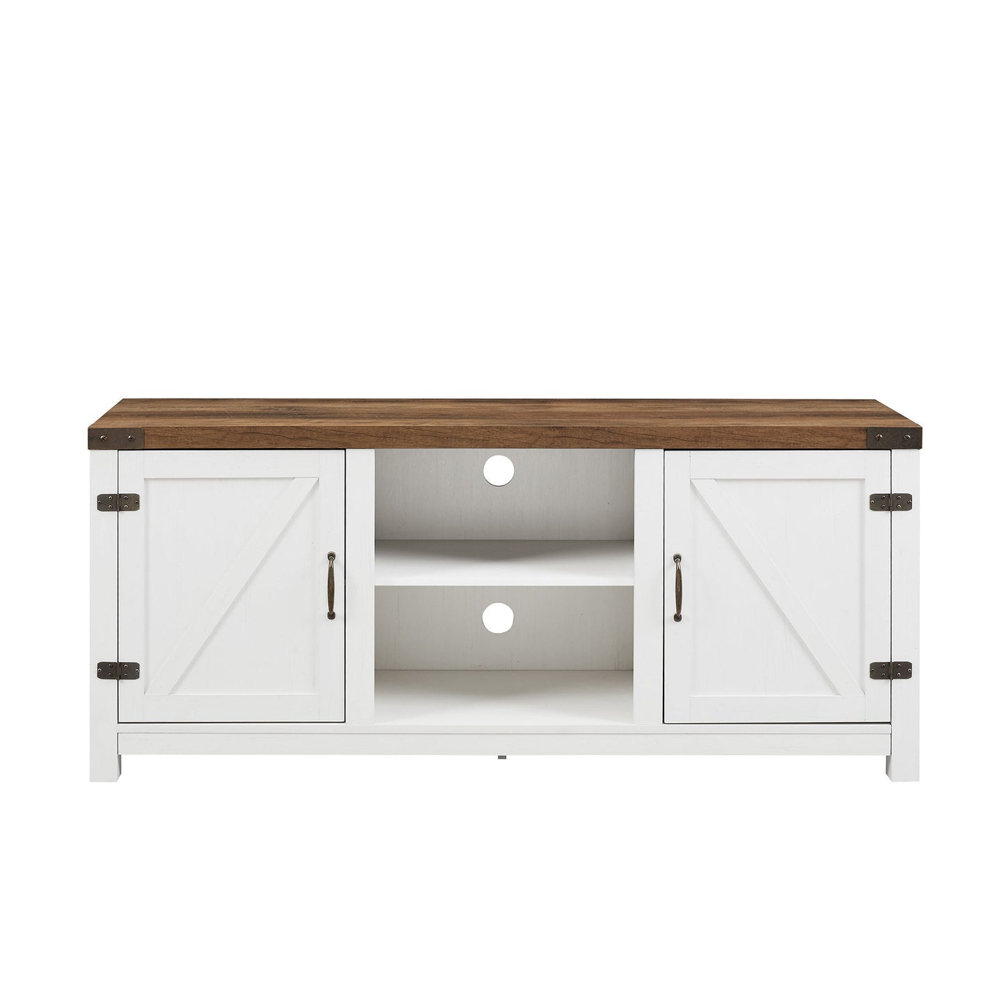 Modern Farmhouse Barn Door 3 Shelf TV Stand For TVs Up To 65ÔøΩÔøΩÔøΩÔøΩÔøΩÔøΩÔøΩÔøΩÔøΩÔøΩÔøΩÔøΩÔøΩÔøΩÔøΩÔøΩÔøΩÔøΩÔøΩÔøΩÔøΩÔøΩÔøΩÔøΩÔøΩÔøΩÔøΩÔøΩÔøΩÔøΩÔøΩÔøΩÔøΩÔøΩÔøΩÔøΩÔøΩÔøΩÔøΩÔøΩÔøΩÔøΩ - Rustic Oak / Brushed White