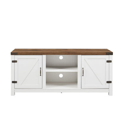 Modern Farmhouse Barn Door 3 Shelf TV Stand For TVs Up To 65ÔøΩÔøΩÔøΩÔøΩÔøΩÔøΩÔøΩÔøΩÔøΩÔøΩÔøΩÔøΩÔøΩÔøΩÔøΩÔøΩÔøΩÔøΩÔøΩÔøΩÔøΩÔøΩÔøΩÔøΩÔøΩÔøΩÔøΩÔøΩÔøΩÔøΩÔøΩÔøΩÔøΩÔøΩÔøΩÔøΩÔøΩÔøΩÔøΩÔøΩÔøΩÔøΩ - Rustic Oak / Brushed White