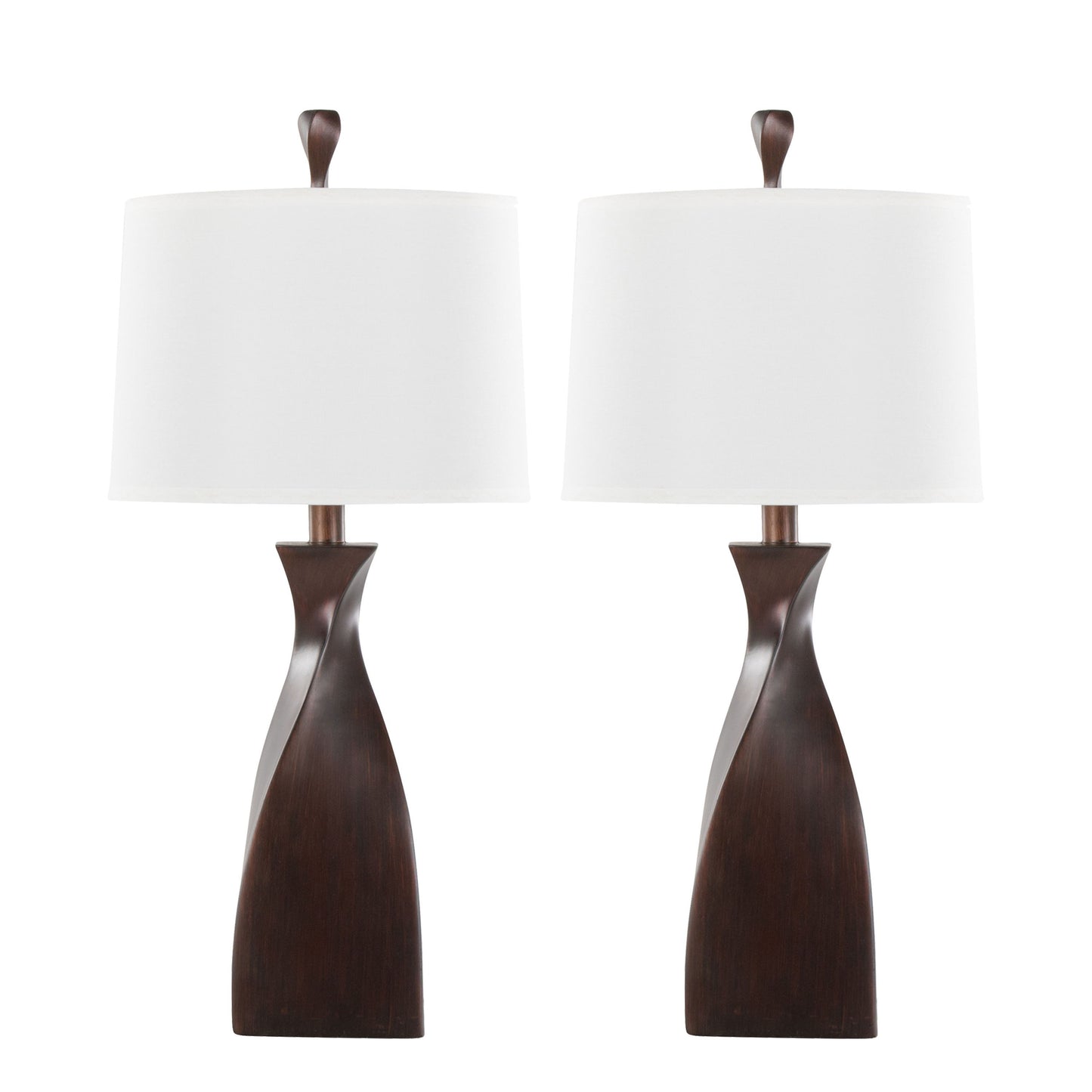 Curvo - Contemporary Polyresin Table Lamp (Set of 2) - Beige
