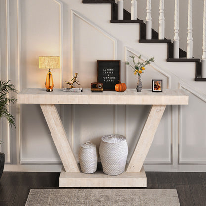 Vintage Distressed Wood Entryway Bench With 2 Tier Storage Cabinet - Rustic Antique Natural