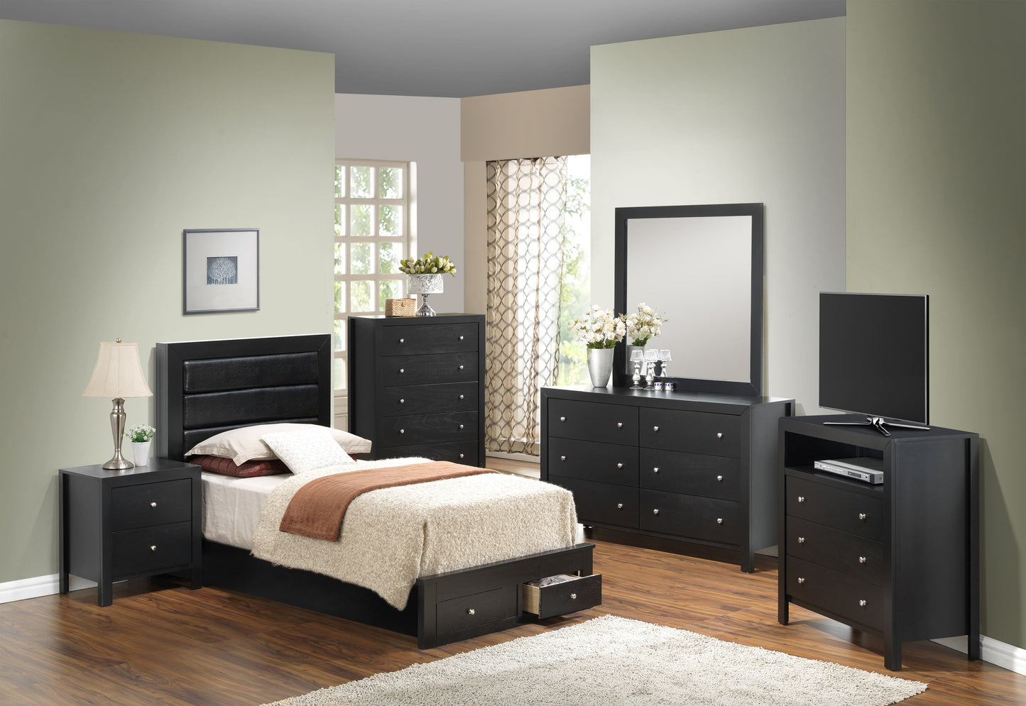 Twin Storage Bed With Versatile Appeal - Black
