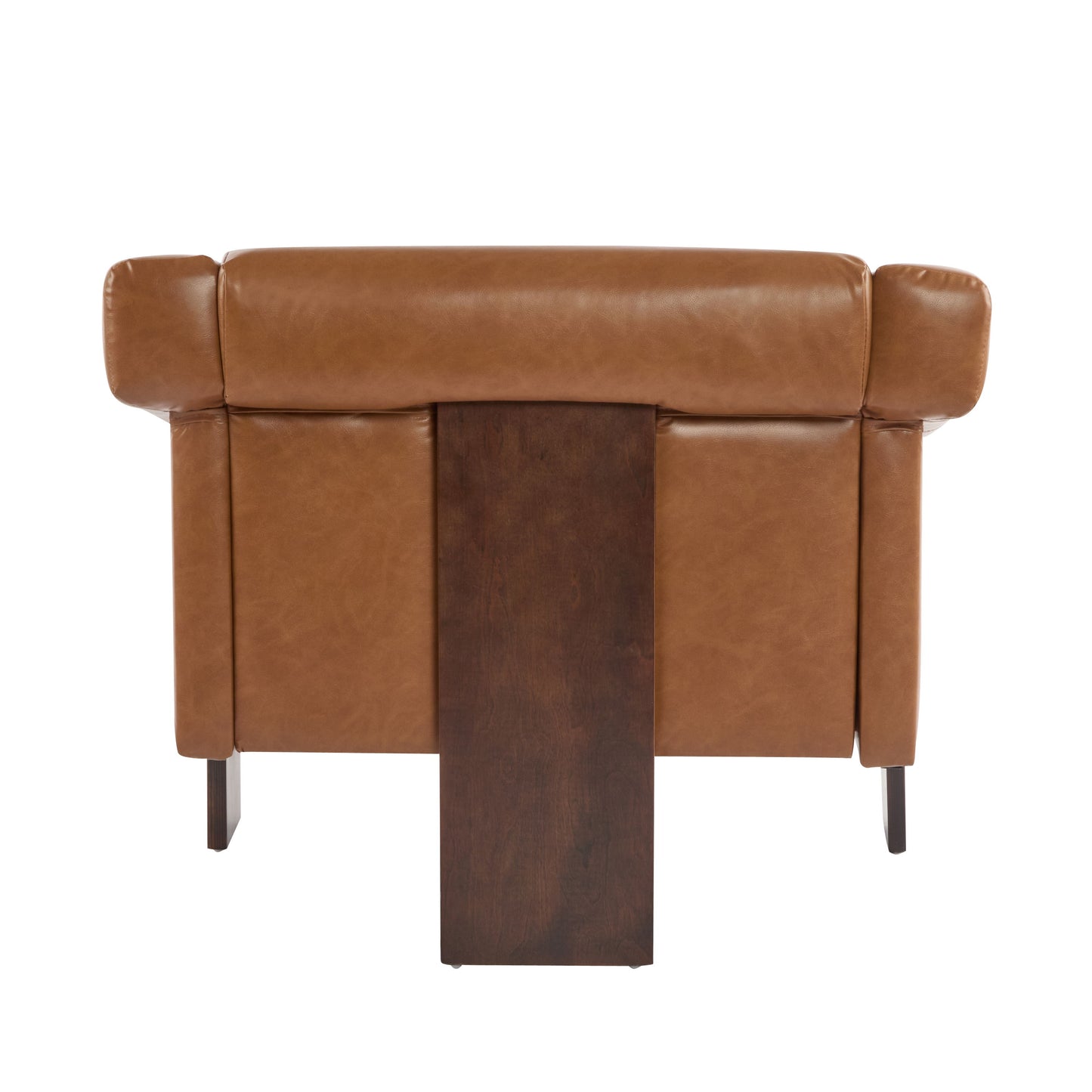Sierra - Vintage Modern Accent Chair, Deep Cushions & Wide Armrests - Brown