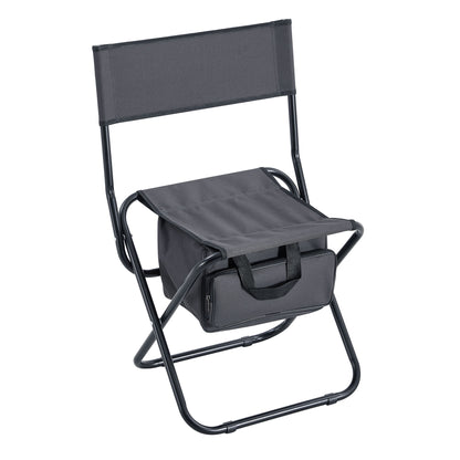 Folding Outdoor Chairs With Storage Bag, Portable Chair For Indoor, Outdoor Camping, Picnics And Fishing (Set of 2) - Gray