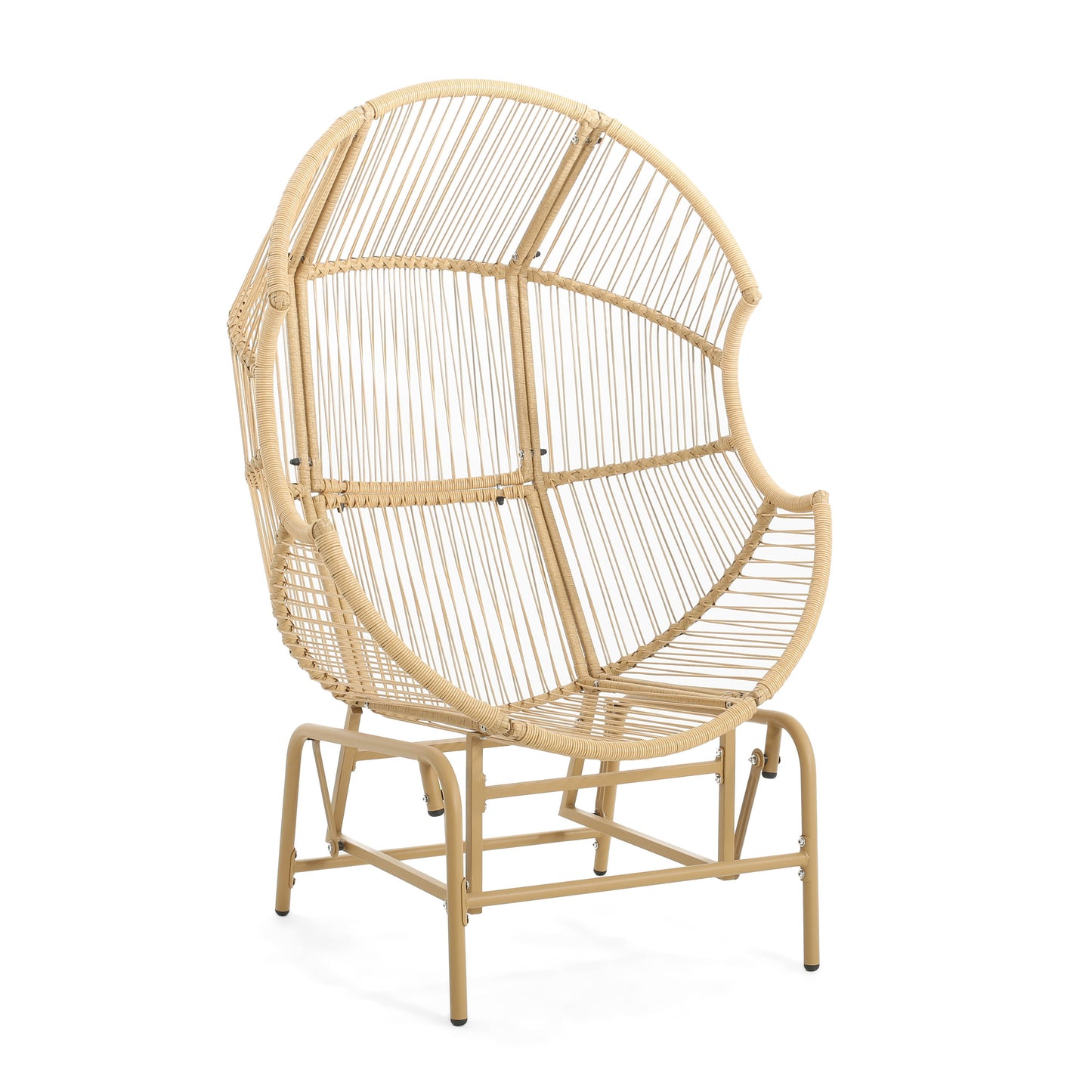 Palos - Outdoor Wicker Glider Chair - Light Brown