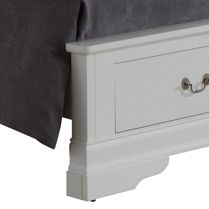 Louis Phillipe - Queen Elegant Storage Bed - White