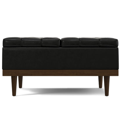 Mariah - Lift Top Table Storage Ottoman - Black