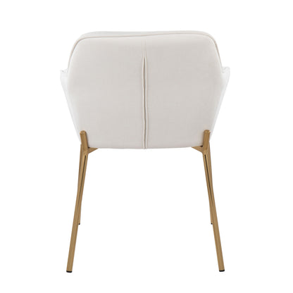 Daniella - Contemporary Dining Chair (Set of 2) - Cream / Gold