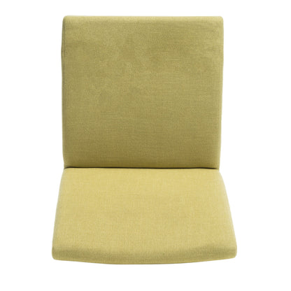 Contemporary Fabric Dining Chairs (Set of 2) - Green / Natural Oak