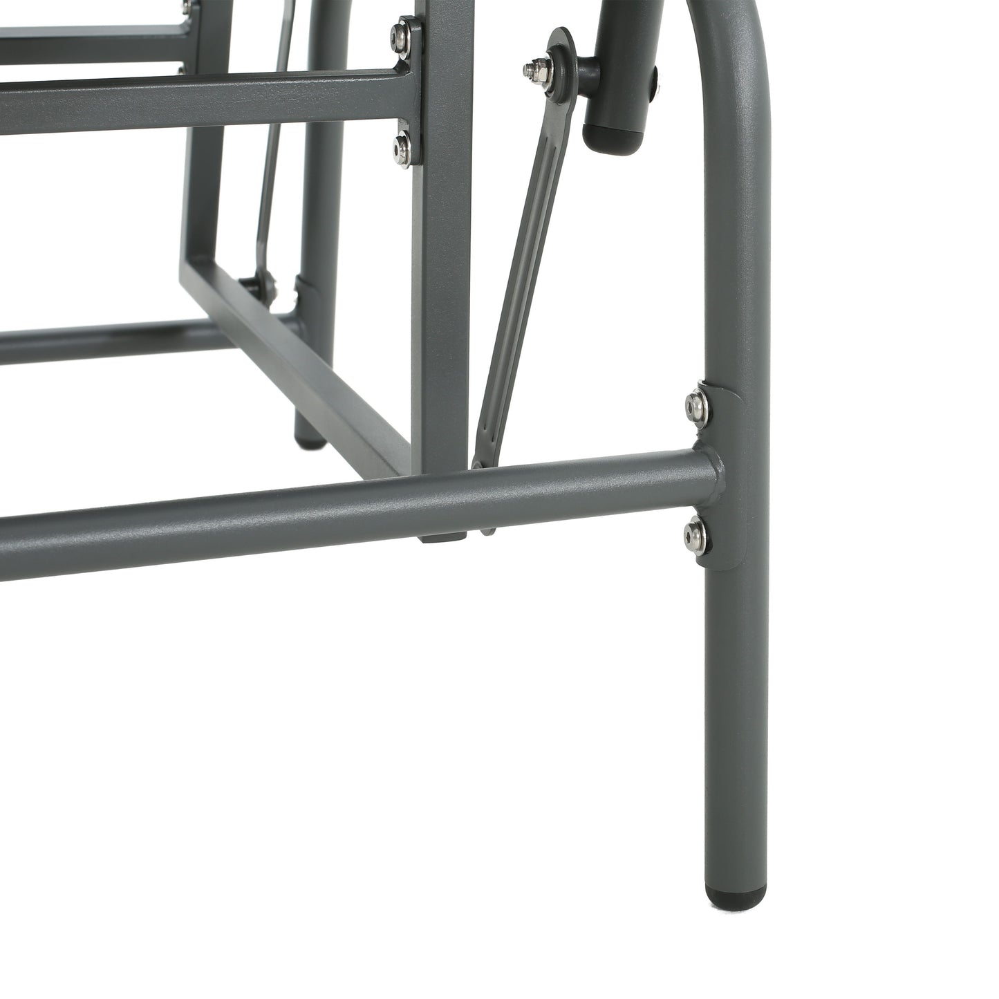 Palos - Outdoor Wicker Glider Chair - Dark Gray