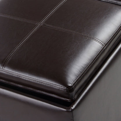 Avalon - 5 Piece Storage Ottoman - Tanners Brown
