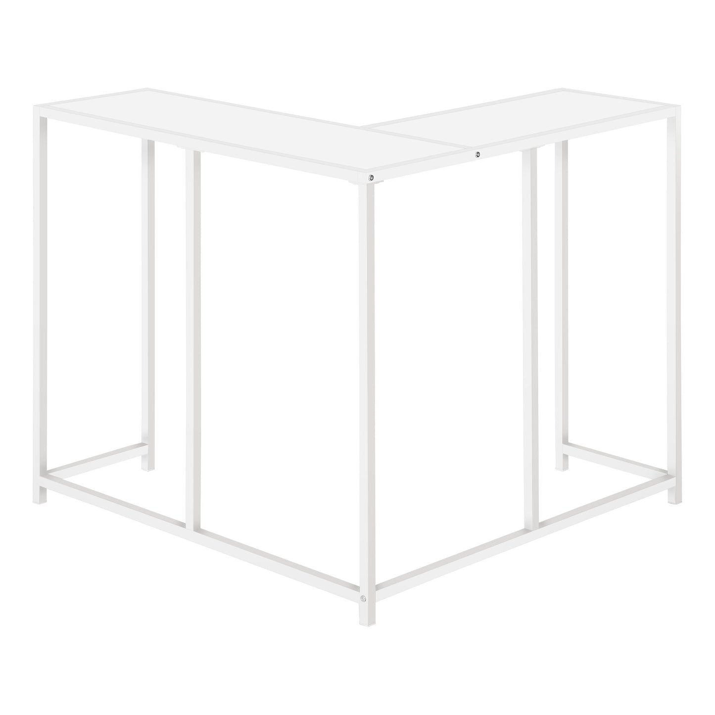 Corner Accent Console Table For Entryway, Contemporary And Modern - White