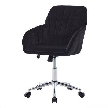 Adjustable Ergonomic Office Chair, Swivel Backrest Seat - Black