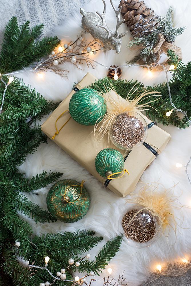 Christmas Ball Ornaments, Glass Decorative Hanging Ball Christmas Tree Ornaments, For Holiday Decorations (Set of 6) - Multi