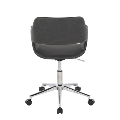 Margarite - Contemporary Task Chair - Chrome / Gray