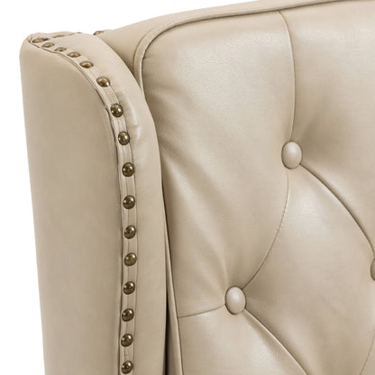Modern Accent Chair Lounge Chair With Sturdy Wood Legs - Camel