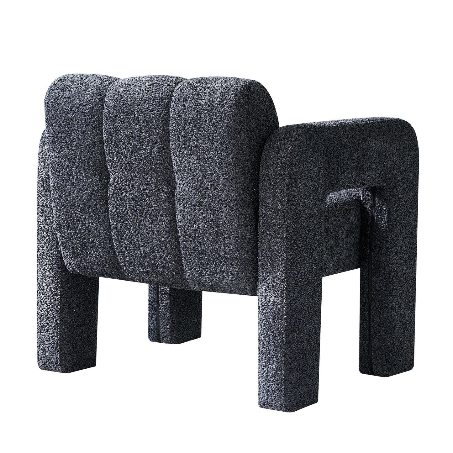 31.10" Boucle Upholstered Accent Chair - Dark Gray