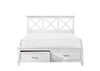 Queen X Storage Bed - White