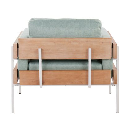 Kari - Farmhouse Chair - White / Natural / Light Green