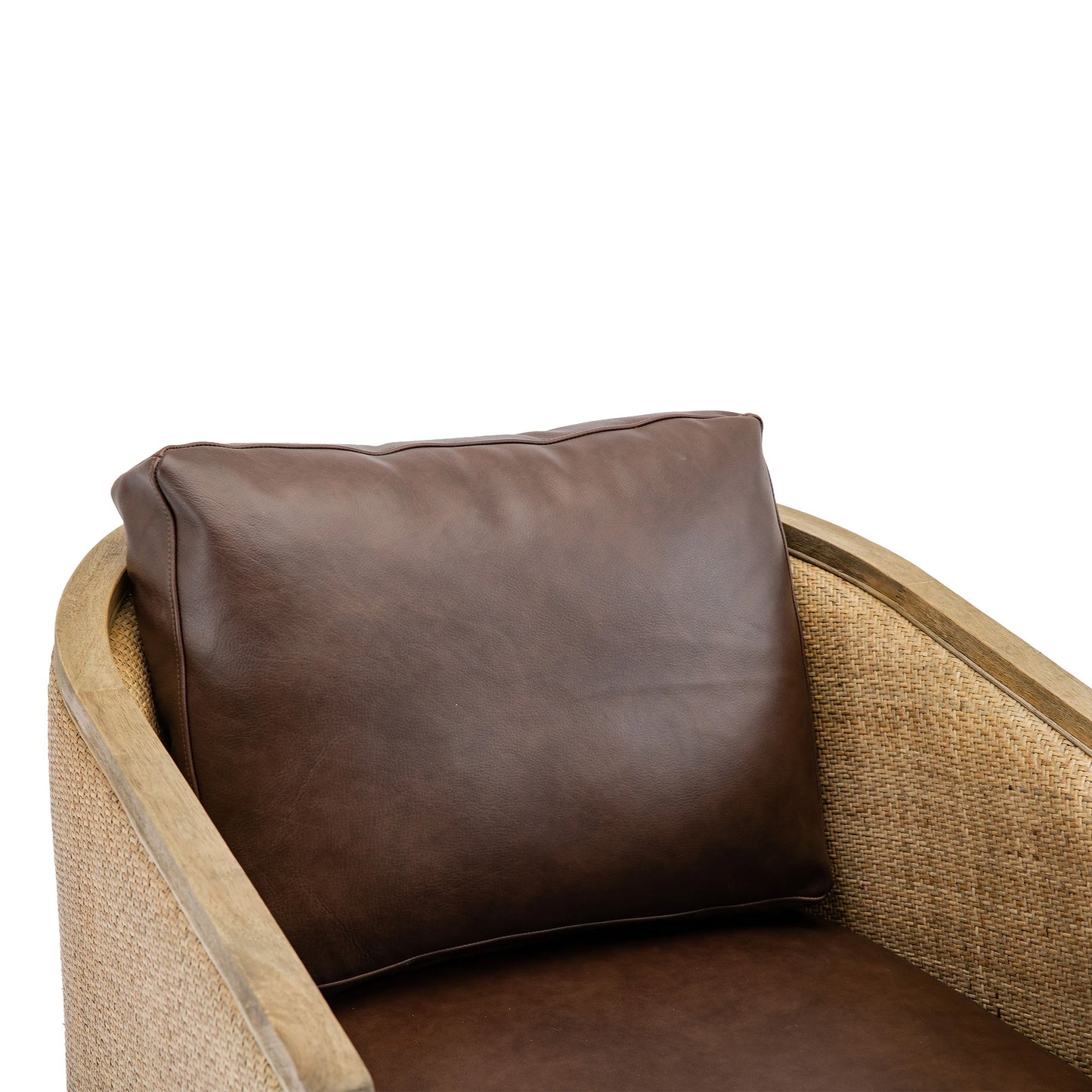 Swivel Barrel Chair, Comfy Round Accent Sofa Chair For Living Room, 360 Degree Swivel - Brown