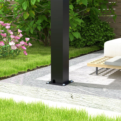 10 x 19 Ft Louver Pergola Frame & Steel Louvers - Black