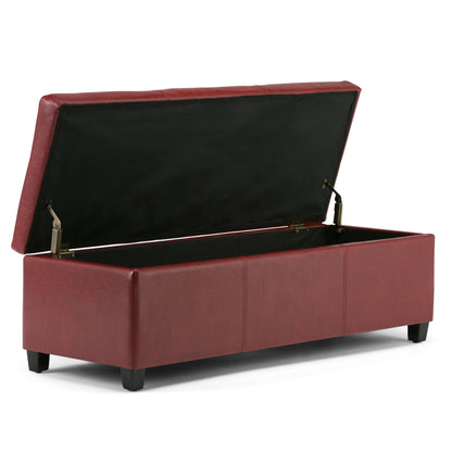 Avalon - Storage Ottoman Bench - Red