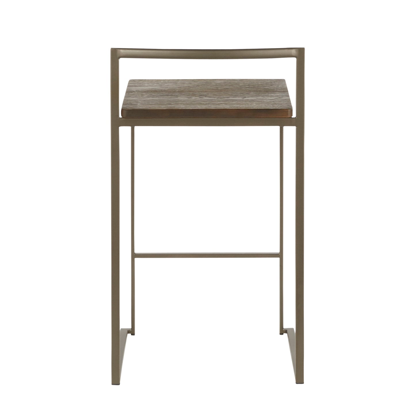 Fuji - Industrial Stackable Counter Stool (Set of 3) - Espresso