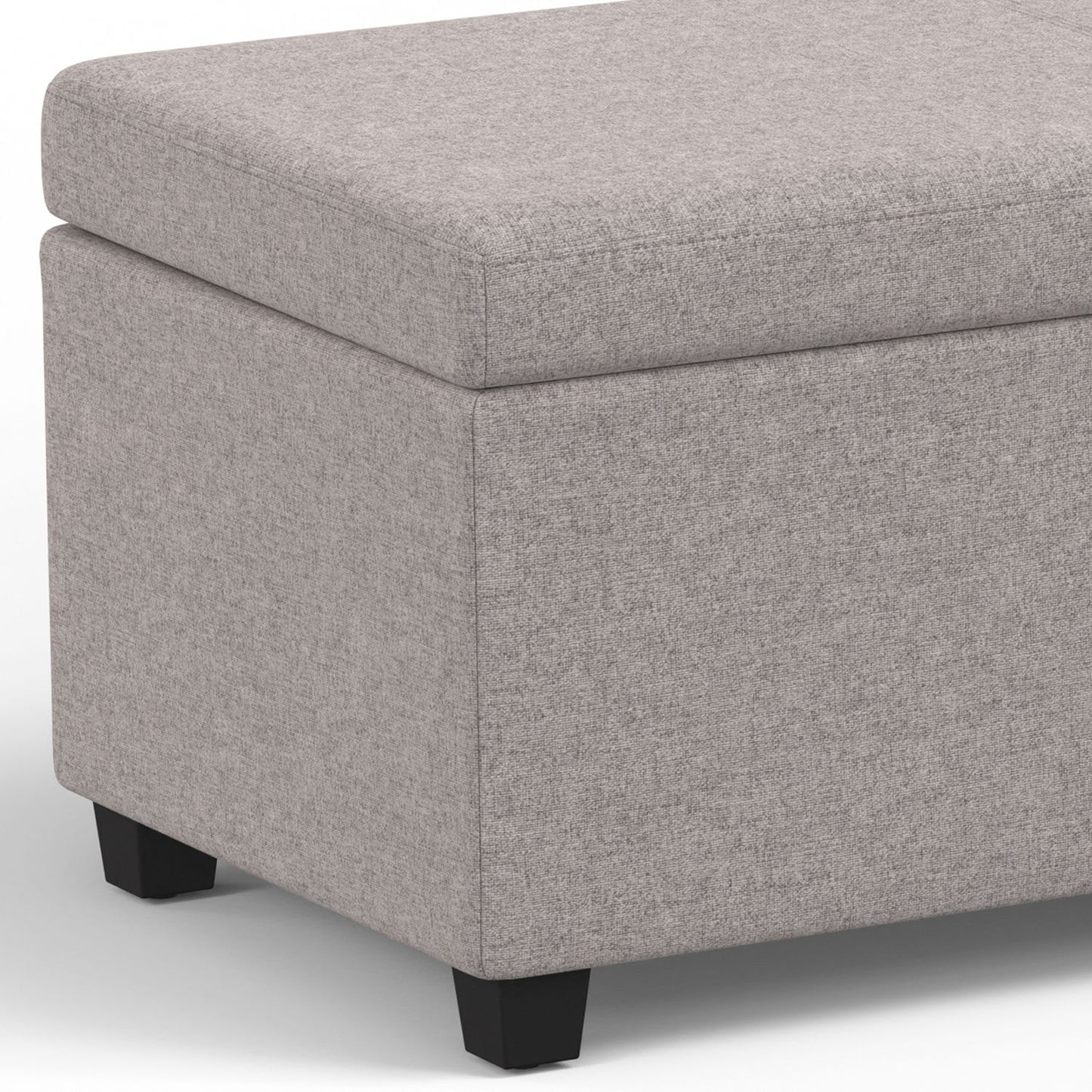 Avalon - Extra Large Storage Ottoman Bench - Cloud Gray