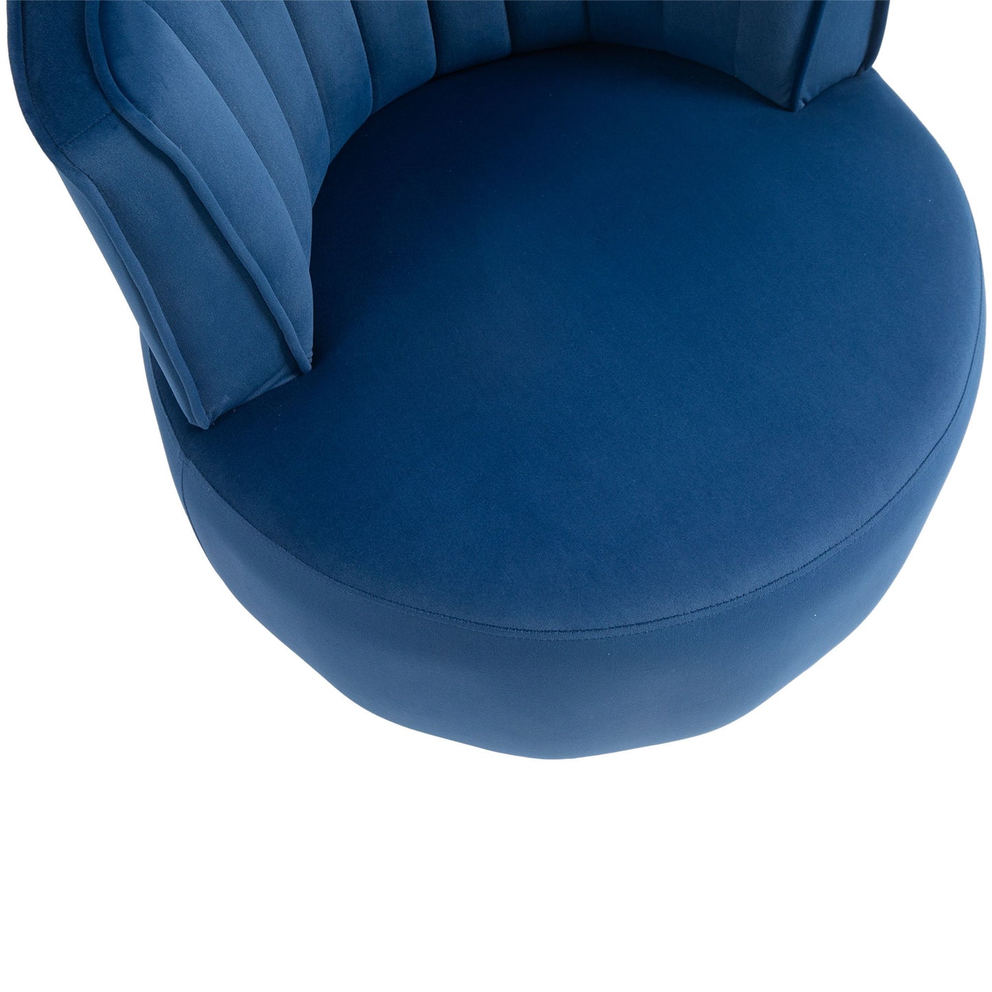 Coolmore - Swivel Barrel Chair, 360 Degree Swivel Accent Sofa Chair With Soft Velvet - Navy