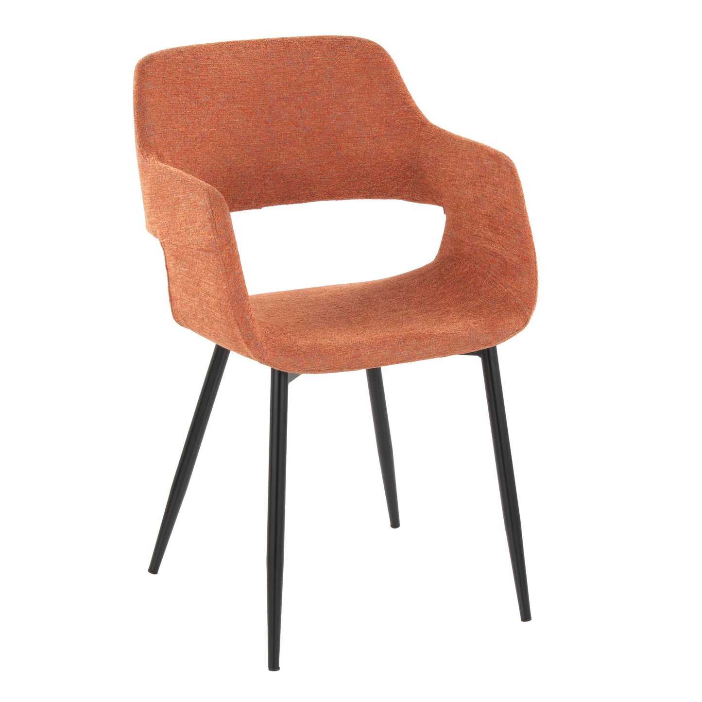 Margarite - Contemporary Dining / Chair (Set of 2) - Black / Orange