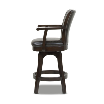 Williams - Swivel Counter Height Bar Stool - Vintage Black Brown