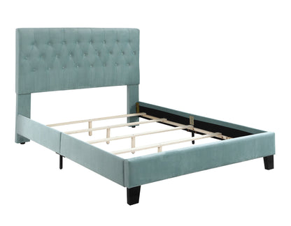 Luma - California King Upholstered Bed - Light Blue