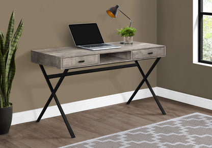 Computer Desk For Home Office, Laptop, Storage Drawers, Modern - Taupe