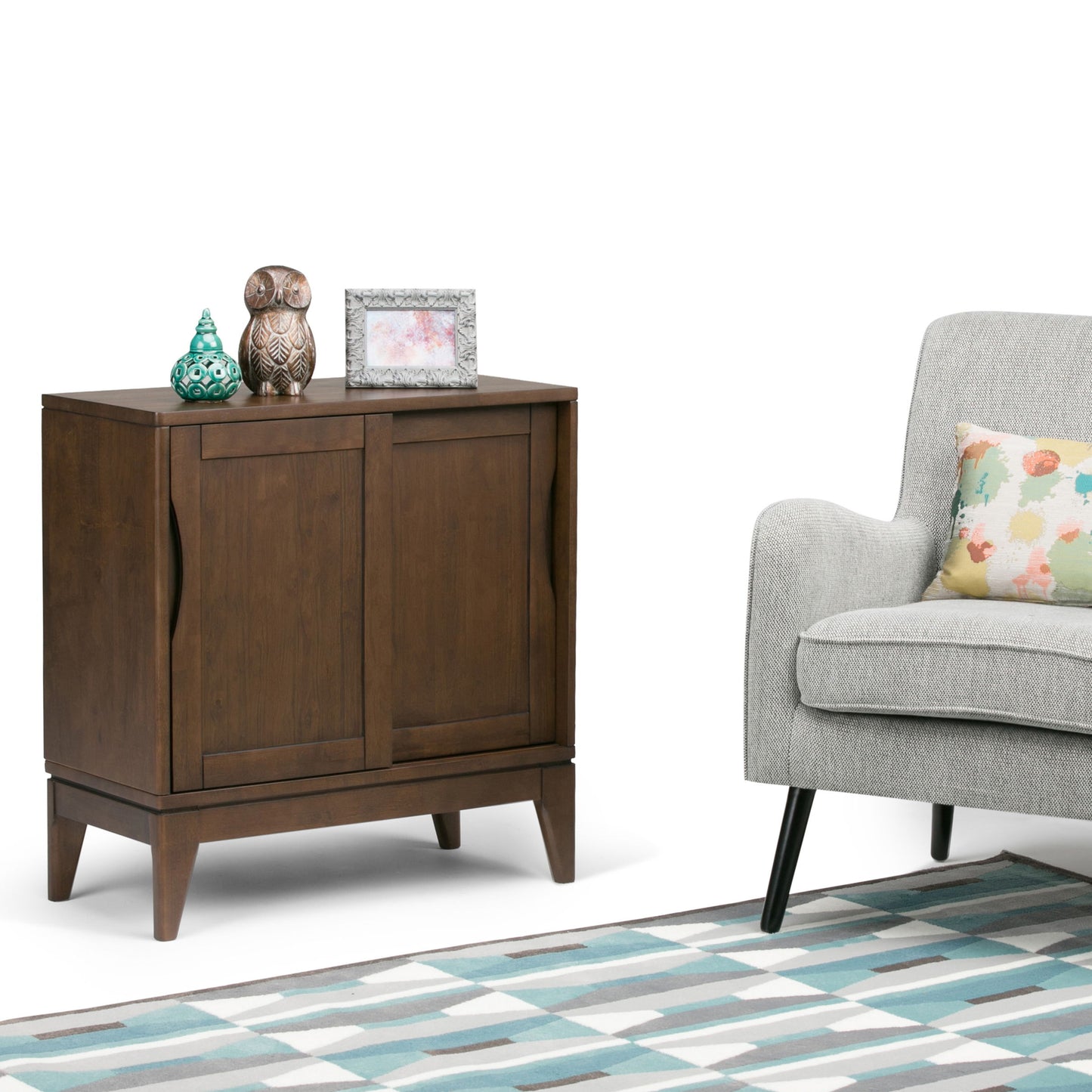 Harper - Low Storage Cabinet - Walnut Brown