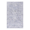 Maval - 9' X 12' Washable Area Rug - Blue / Cream