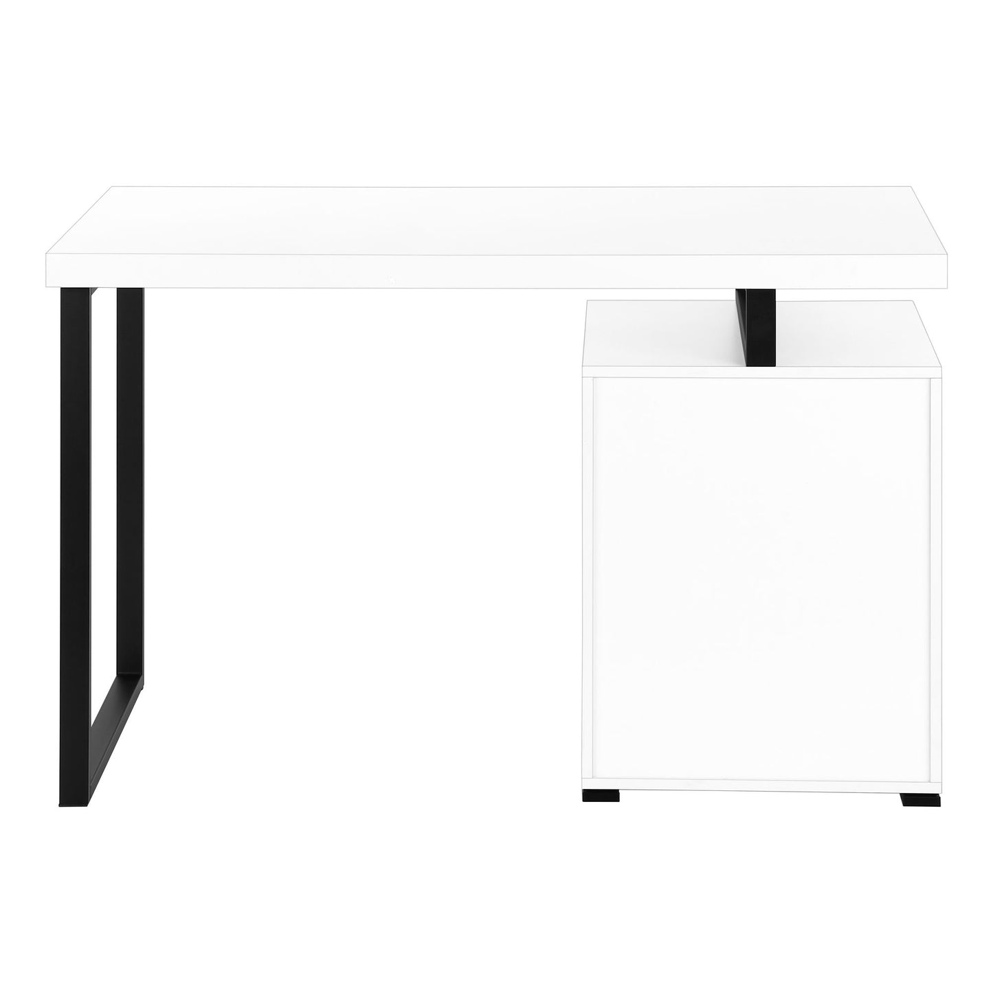 Computer Desk For Home Office, Laptop, Left Right Set - Up, Storage Drawers - White
