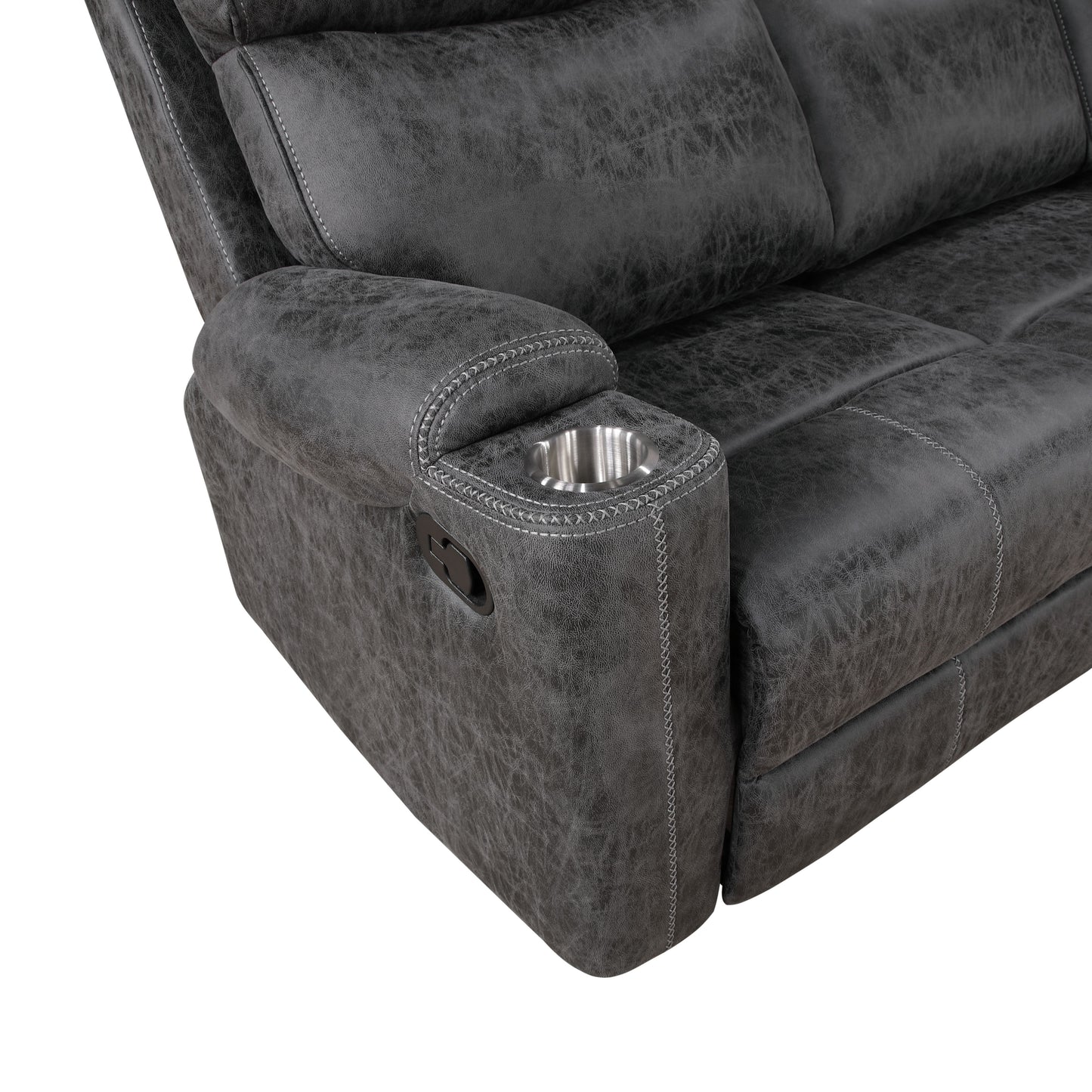 Hirah - 3 Piece Living Room Set - Dark Gray