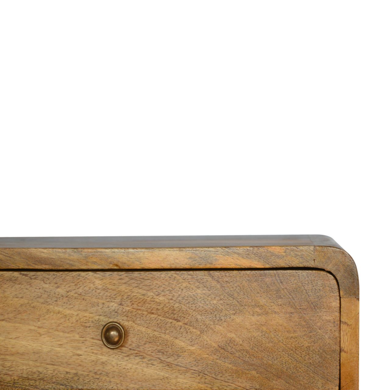 Floating Curve Open Slot Nightstand - Oak