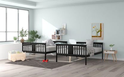 Full Over Full Bunk Bed With Ladder For Bedroom - Espresso