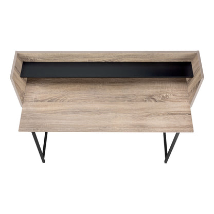 Computer Desk For Home Office, Laptop, Storage Shelves, Contemporary & Modern - Taupe