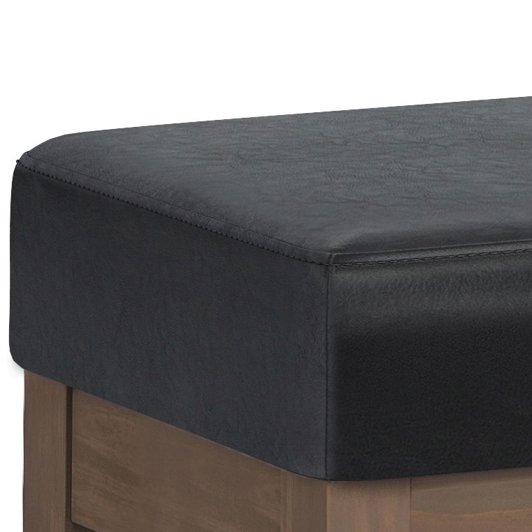 Milltown - Large Ottoman Bench - Midnight Black